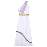 One Shoulder Chiffon Overlay Vintage Dress