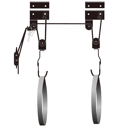 Kayak lift hanging pulley system
