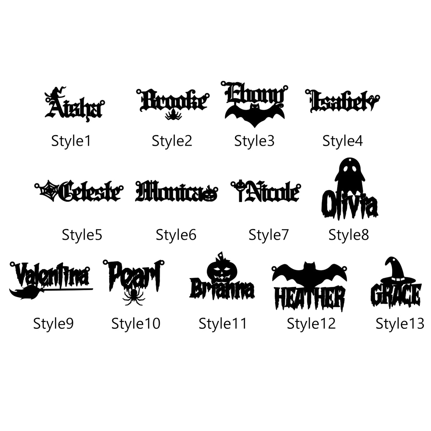 Halloween Double Layer Nameplate Necklace