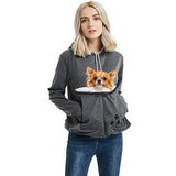Cute Cat and Dog Printed Hooded Sweater