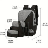 3pcs Versatile Trendy Washable Computer Bag