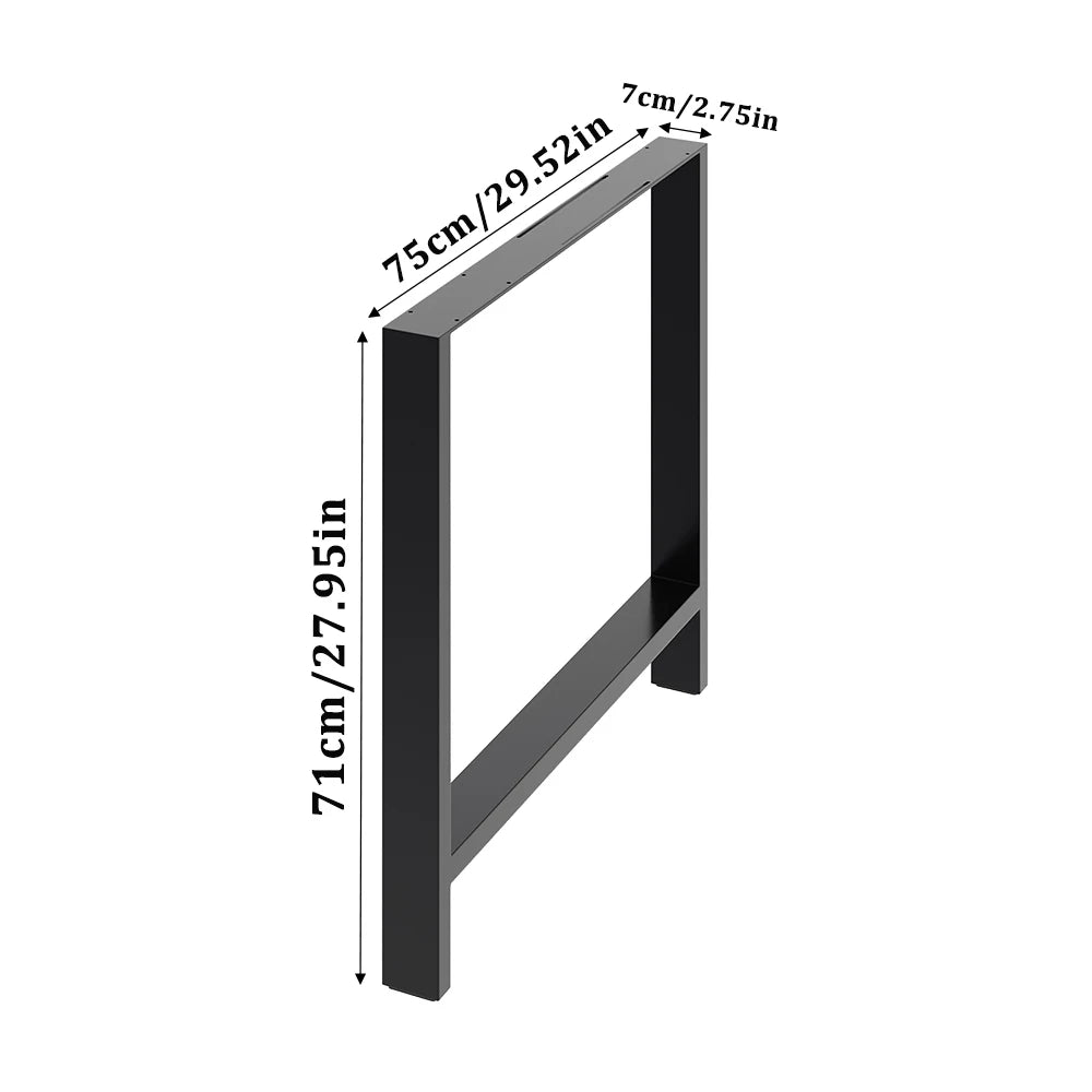 Anti-slip height metal table legs