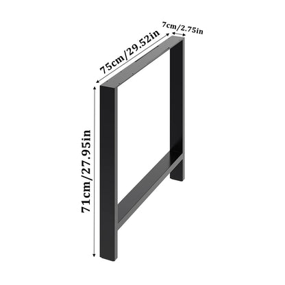 Anti-slip height metal table legs