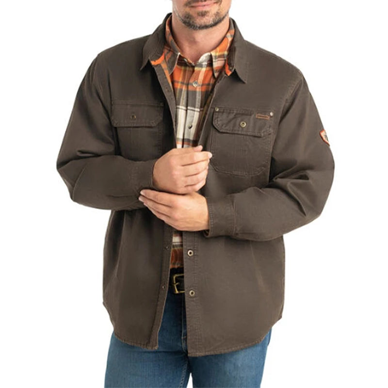 Fashion button-down plaid jacket