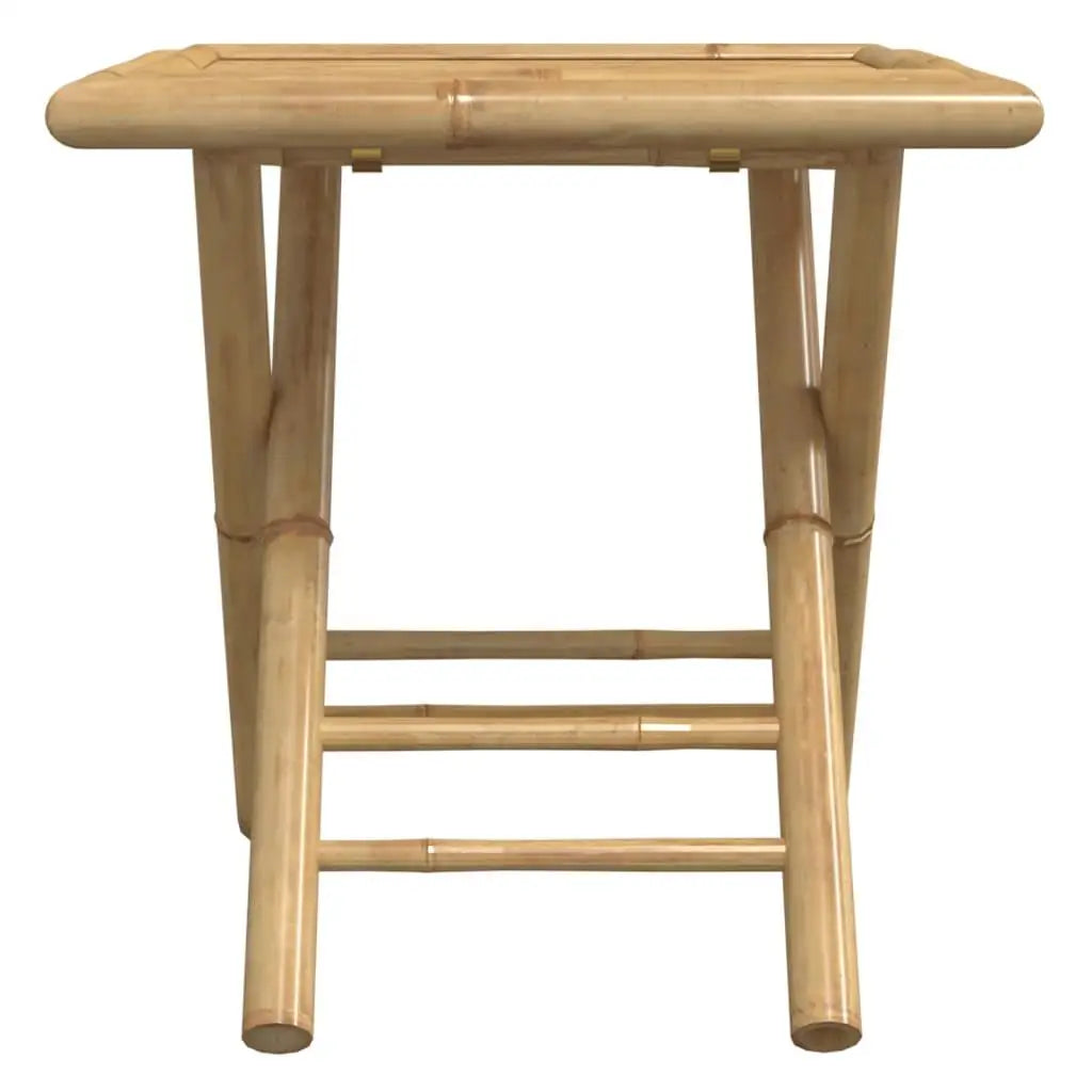 Portable folding bamboo garden table