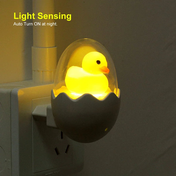 EU Plug 220V Wall Socket LED Night Light