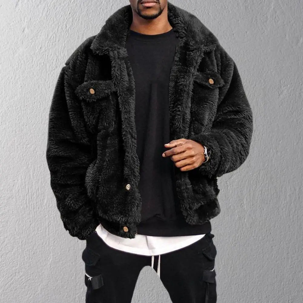 Thickened velvet plush fluffy jacket
