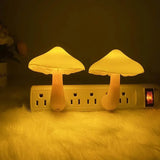 220V Sensor Plug in LED Bed Cute Mushroom Nightlight