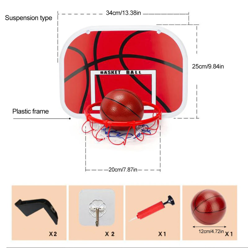 Adjustable Basketball Hoop with Ball and Pump