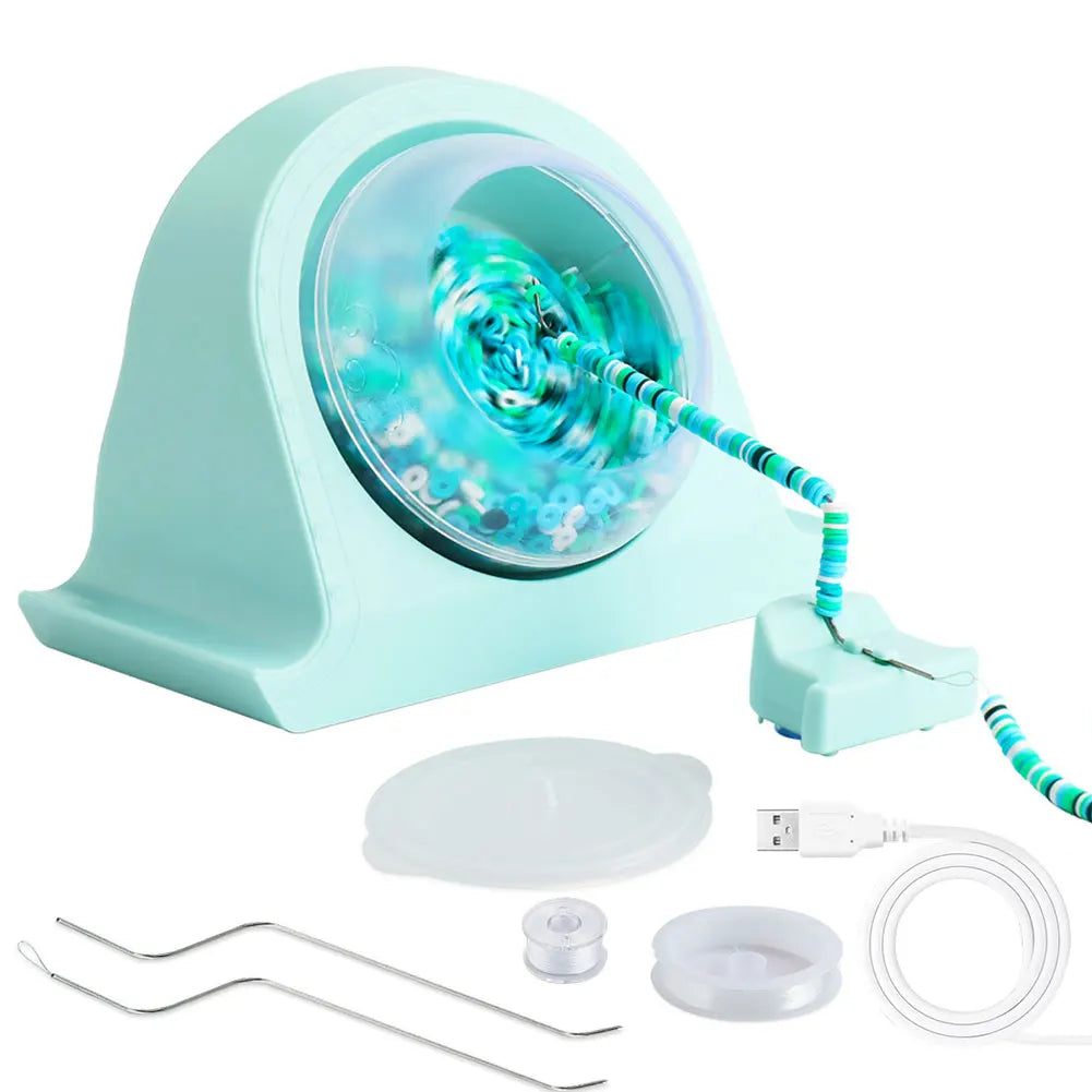 Automatic seed bead spinner for jewelry making