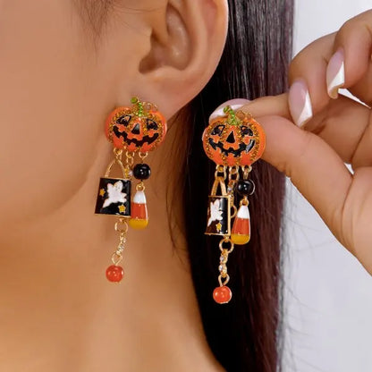 Gothic Vampire Bat Halloween Pendant Earring