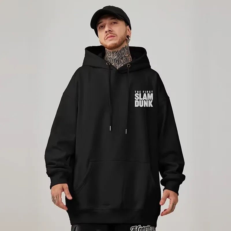 Loose and Fashionable Print Long Sleeve Hoodie