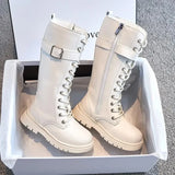 Girls Knee-High Martin Boots
