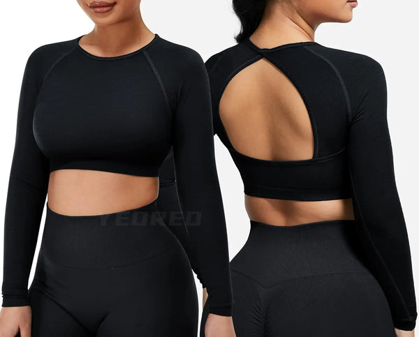 Long Sleeve Seamless Crop Top for Women | East R Us