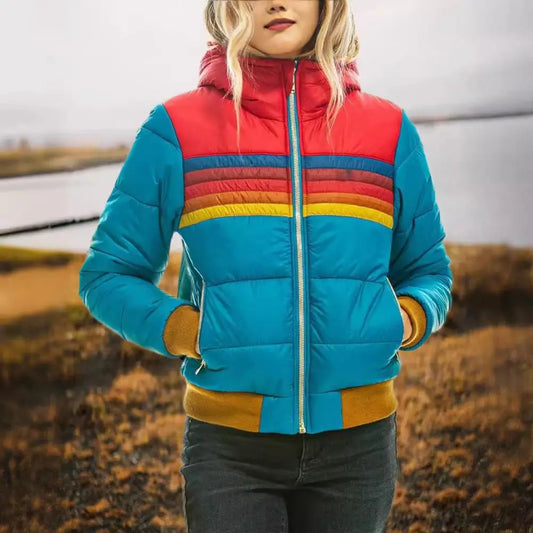 Women's trendy hooded parkas jacket