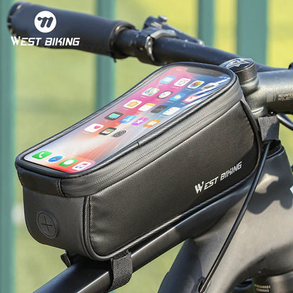 Waterproof bicycle front frame bag