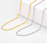 Original 18k Wave Chains Gold Necklaces