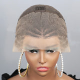 Braided Afro Puff Lace Frontal Hair Wig
