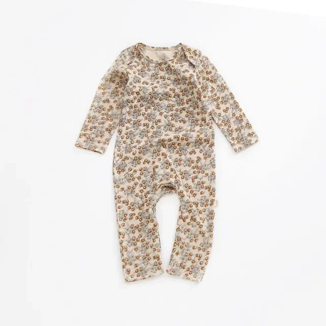 Long Sleeves Soft Cotton Newborn Jumpsuit