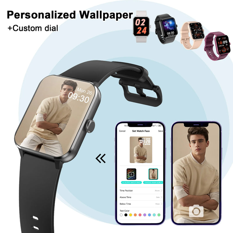 Heart Rate Sleep Blood Oxygen Monitor Smartwatch