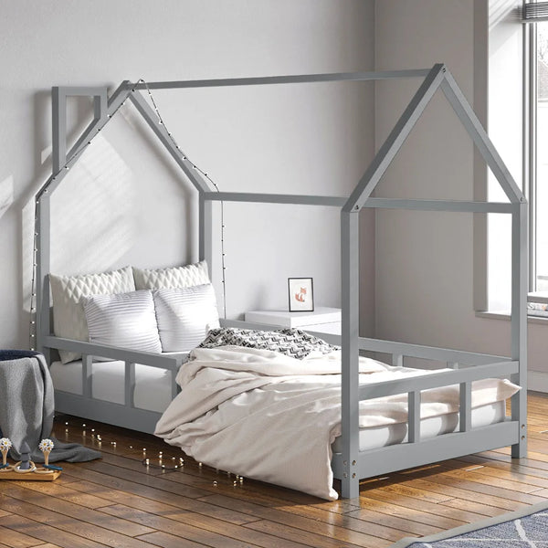 Child’s Bed with House Frame Pine Wood