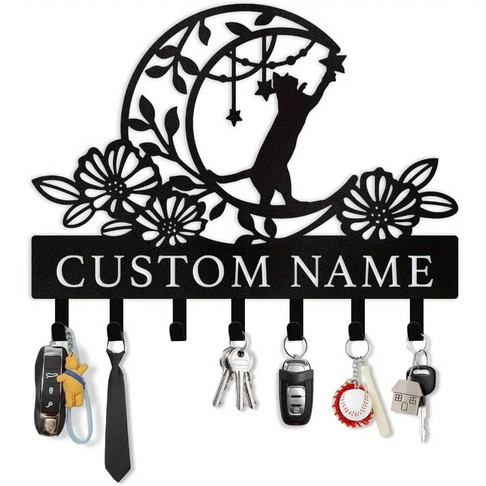 Stylish wall-mounted custom metal hooks