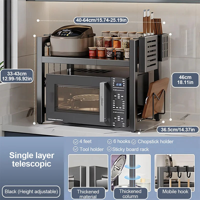 Microwave Oven Rack Seasoning Shelf