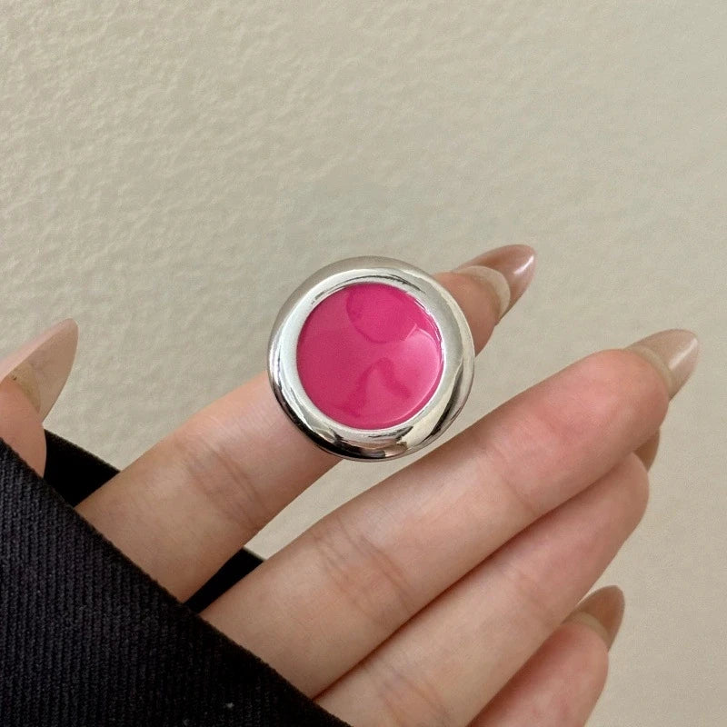 Dripping Glaze Round Polished Finish Ring