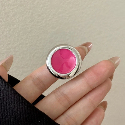 Dripping Glaze Round Polished Finish Ring