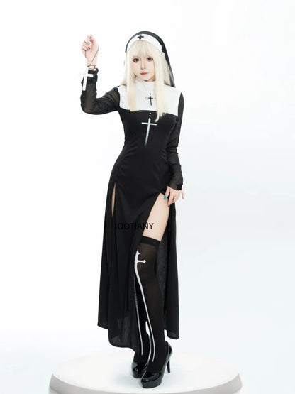 Halloween Cute Female Anime Nun Costume