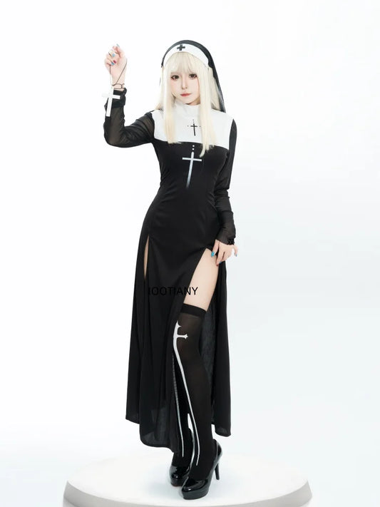 Halloween Cute Female Anime Nun Costume