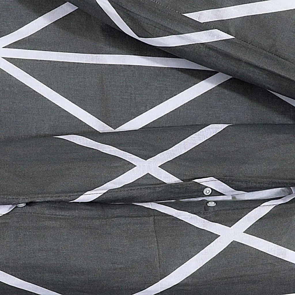 Luxury grey cotton duvet cover set