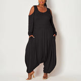Cross-pants Loose Wide-leg Jumpsuit