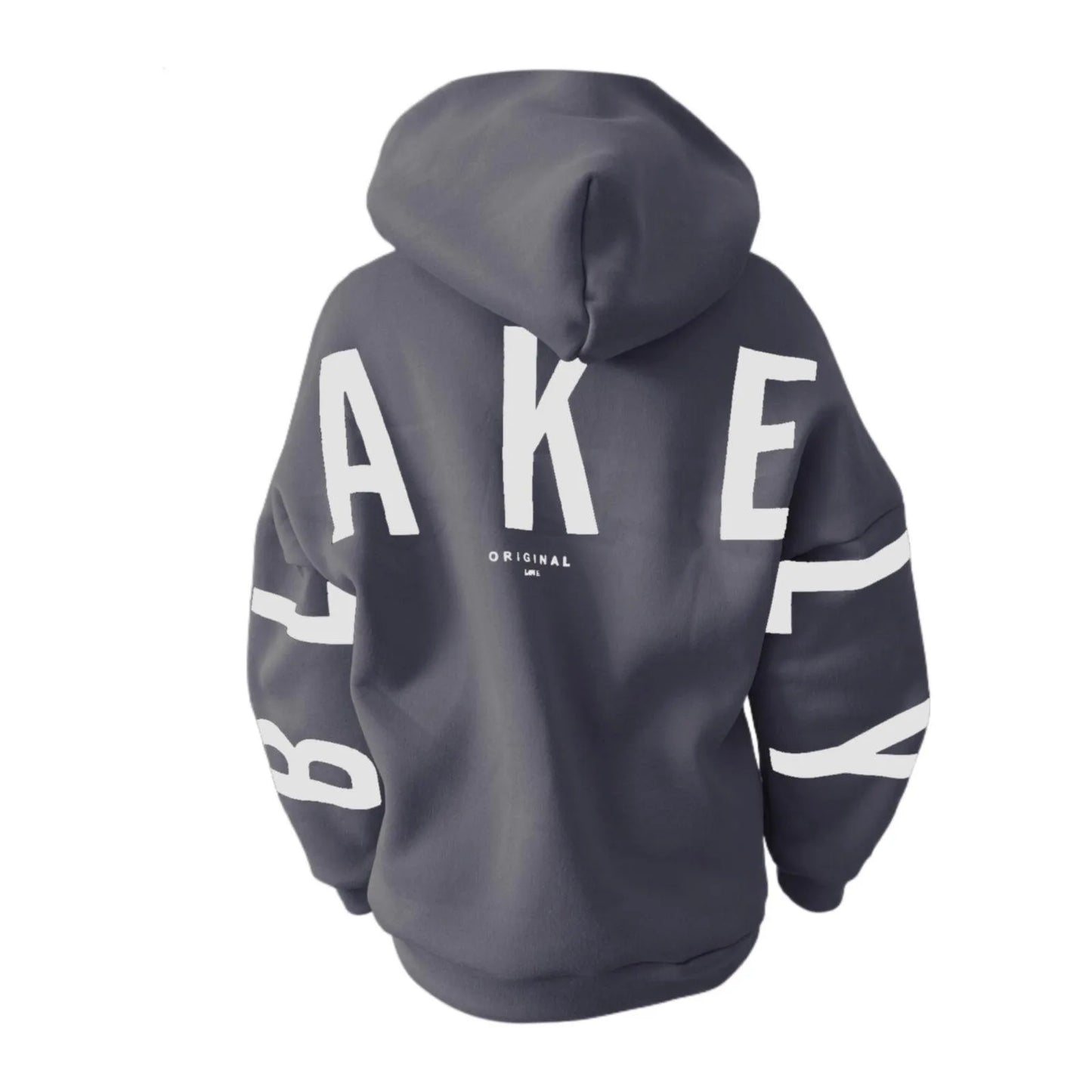 Women's letter printed long sleeved hooded pullover