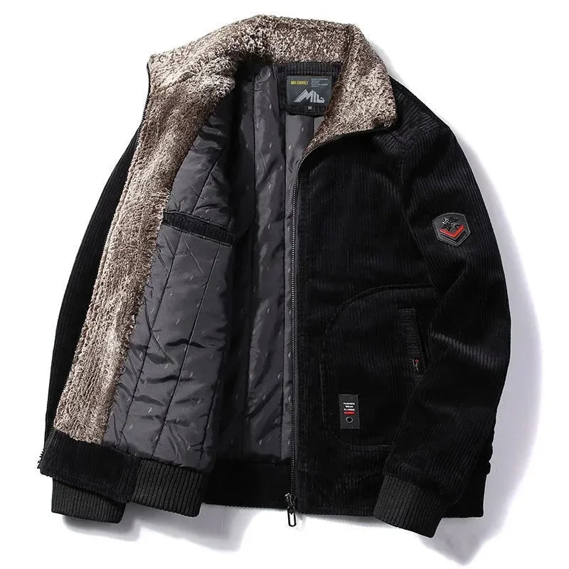 Men's warm winter corduroy jacket