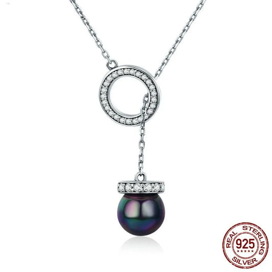 Sterling Silver Natural Water Pearl Necklace