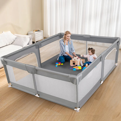 Breathable mesh kid’s fence with anti-collision foam