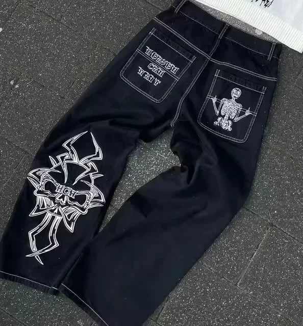 Sequins rhinestone retro fashion jeans