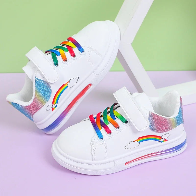 Fashion rainbow colorful casual shoes