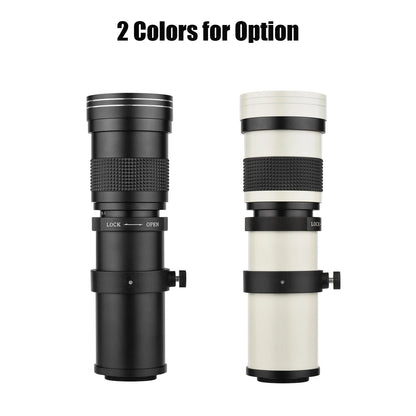 Camera mf super telephoto zoom lens