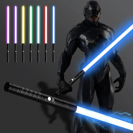 Rgb heavy dueg metal handle light saber toy