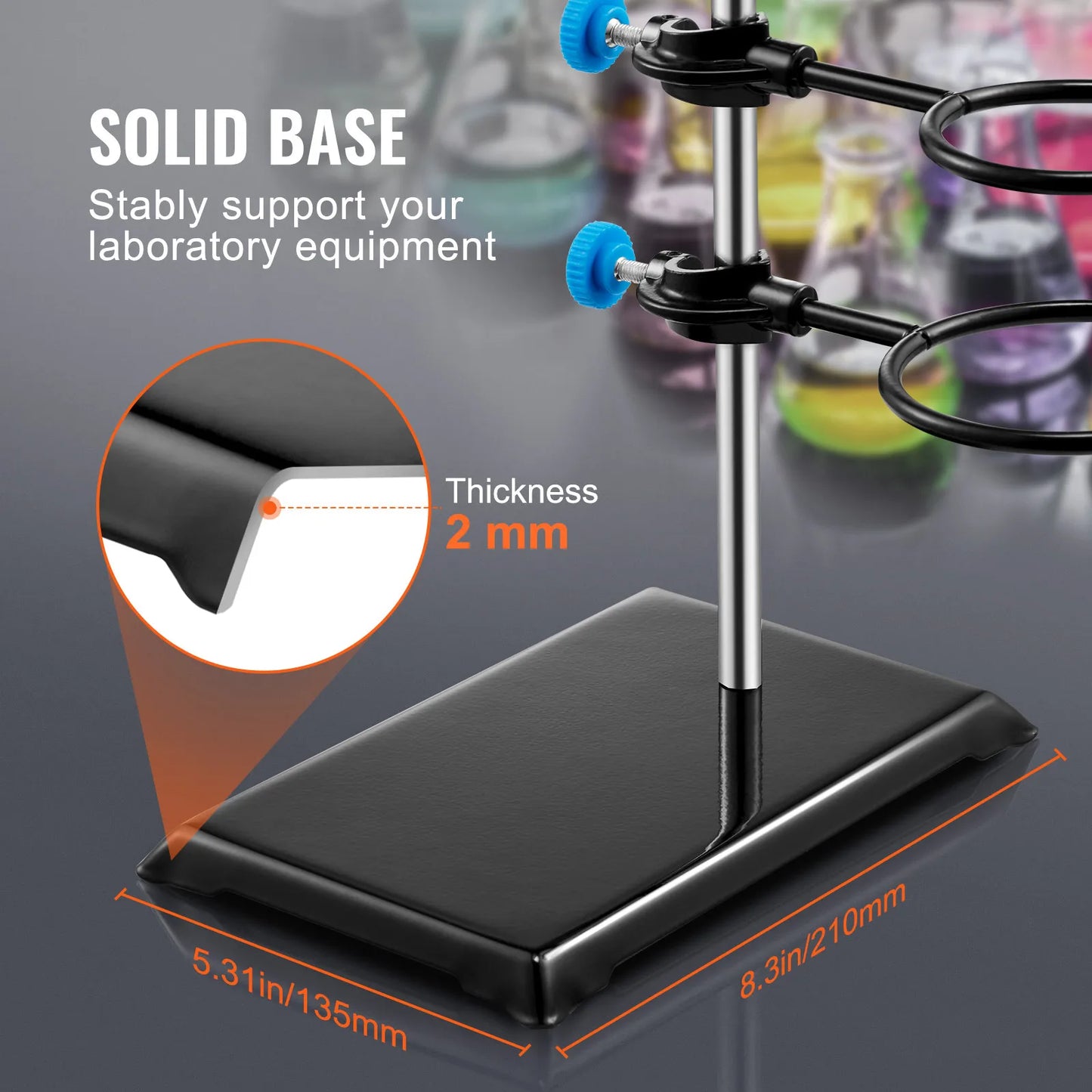 Laboratory retort support stand set