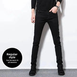 Elastic Waist Trendy Cropped Slim Fit Jeans