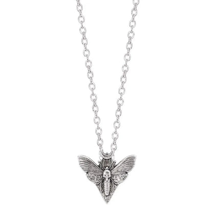 Vintage Metal Angel Insect Necklace