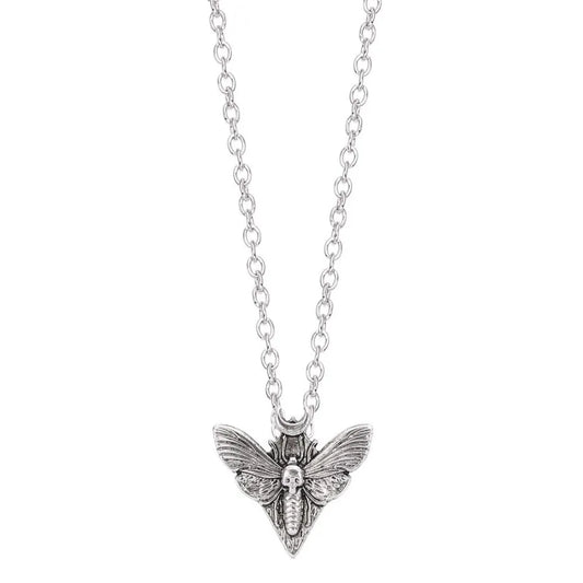 Vintage Metal Angel Insect Necklace
