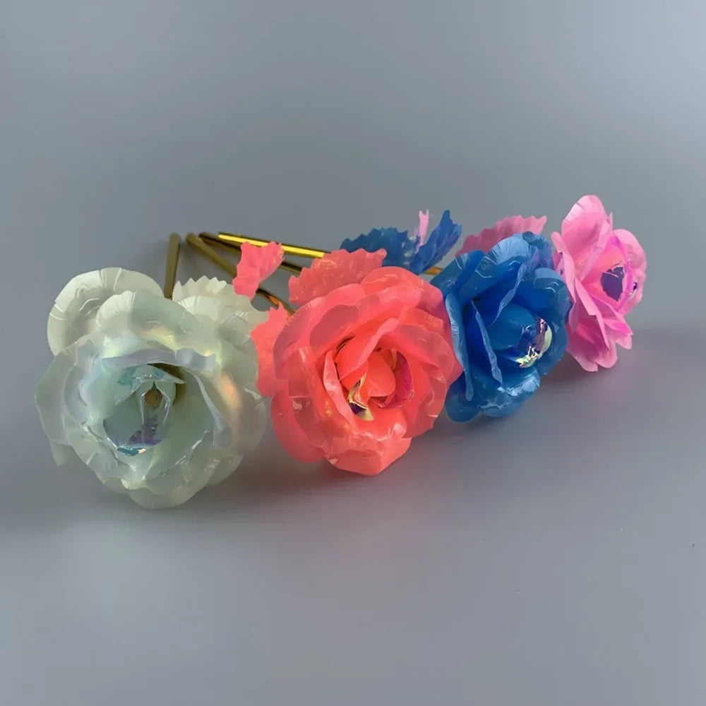 Luminous rose flower