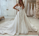Women's Sleeveless Mermaid Lace Wedding Dress