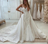 Women's Sleeveless Mermaid Lace Wedding Dress