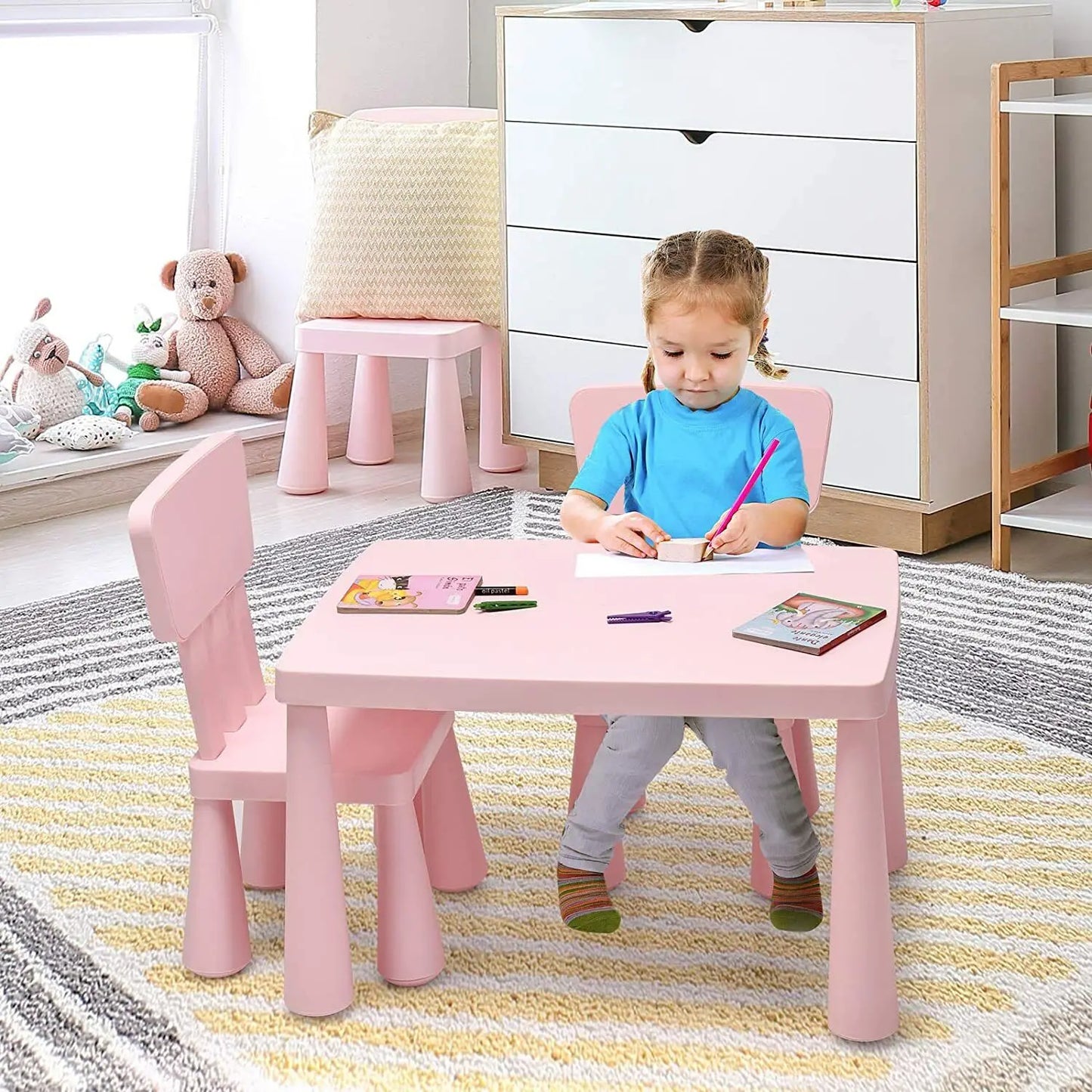 3 pcs kids table and chair set