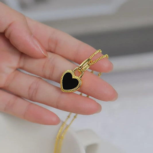 Elegant Clavicle Double-sided Love Necklace